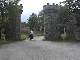 The impressive entrance to Carbisdale Castle Youth Hostel, 48.7 miles from Achmelvich